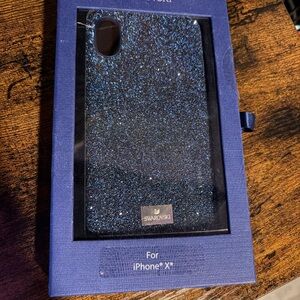 Swarovski Crystal Case for iPhone X / XS Bling Rhinestone Sparkle Cover Blue
